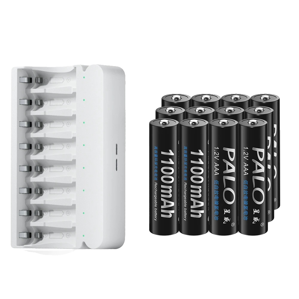 Wiederaufladbare Aaa-batterien, 1100mah Kapazität, Kompatibles Schnellladegerät