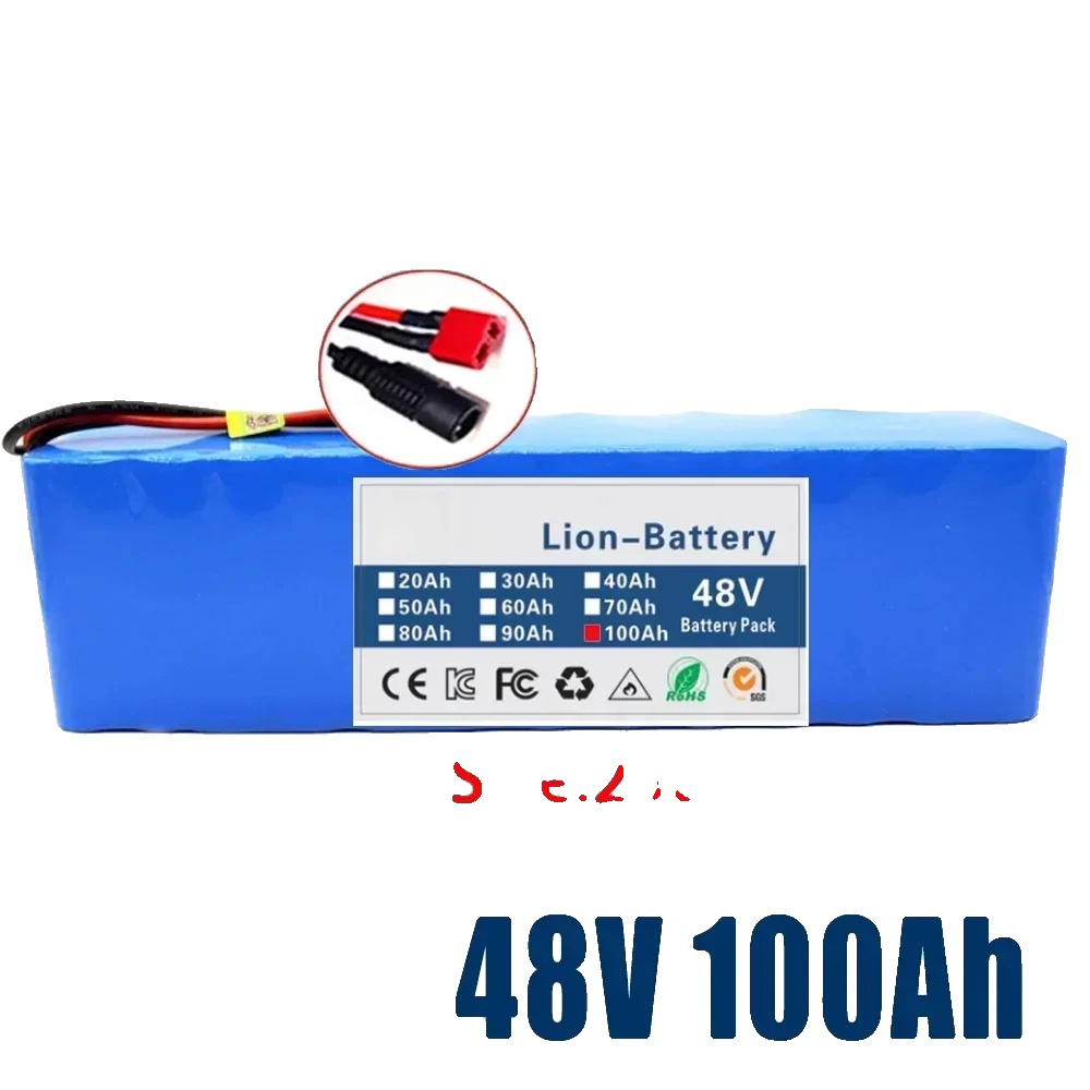 Lithium-ionen-batteriepack, 100ah Kapazität, Geeignet Für 48v Motoren, T-dc