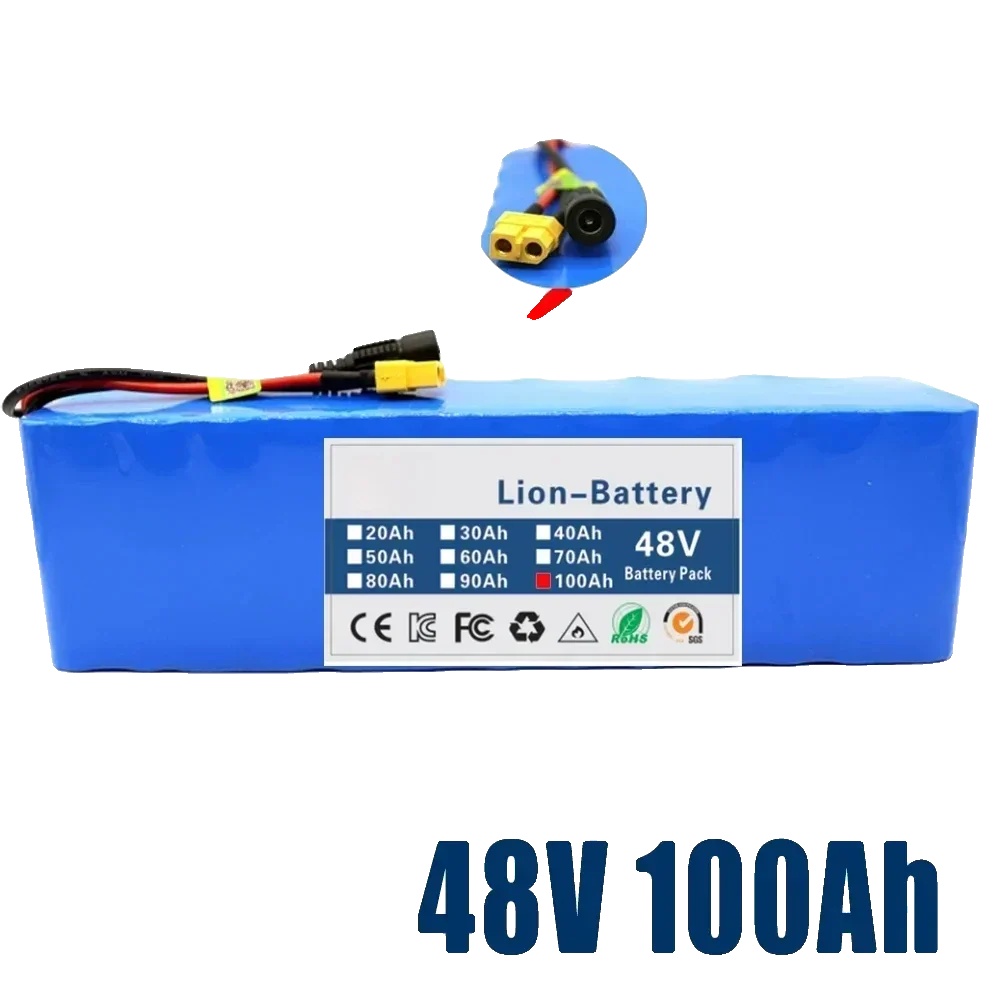 Lithium-ionen-batteriepack, 100ah Kapazität, Geeignet Für 48v Motoren, Xt60-dc