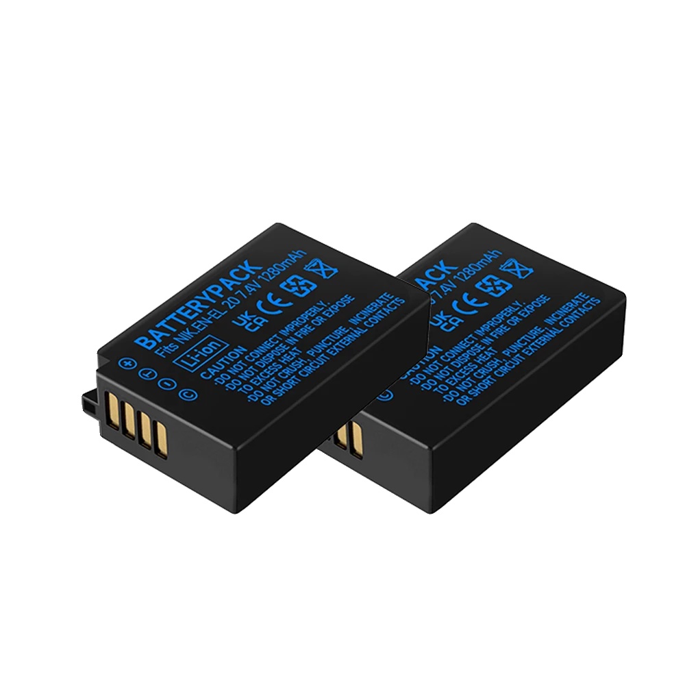 Kameraakku, Dual-slot-ladegerät, Hohe Kapazität, 2 Pcs Batterie