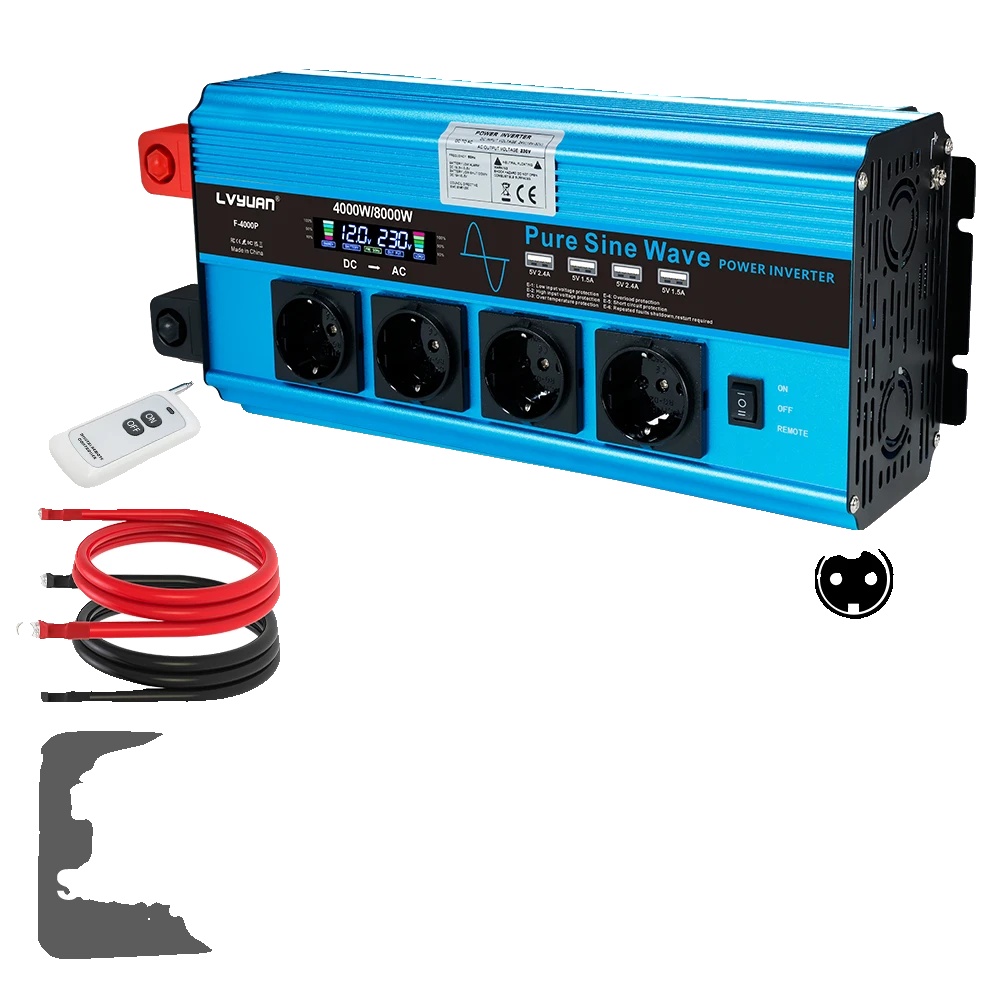 Wechselrichter, Reine Sinuswelle, Usb-ausgang, 12v 8000w Eu