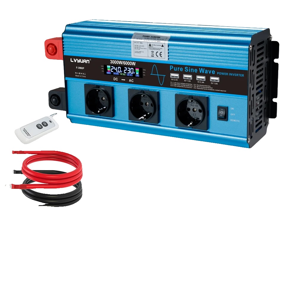 Wechselrichter, Reine Sinuswelle, Usb-ausgang, 24v 6000w Eu