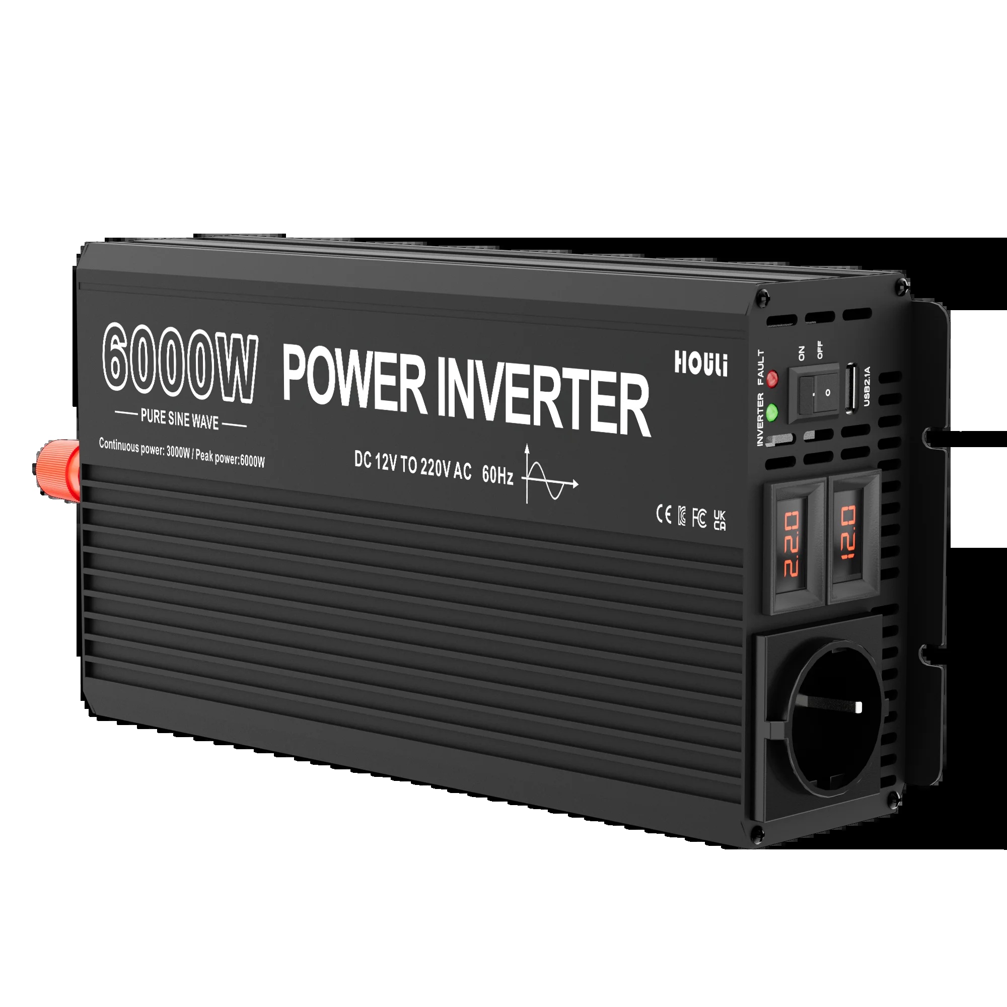 Wechselrichter, 3000w Nennleistung, Ce- Und Fcc-zertifiziert, 6000w-12v-220v-50hz