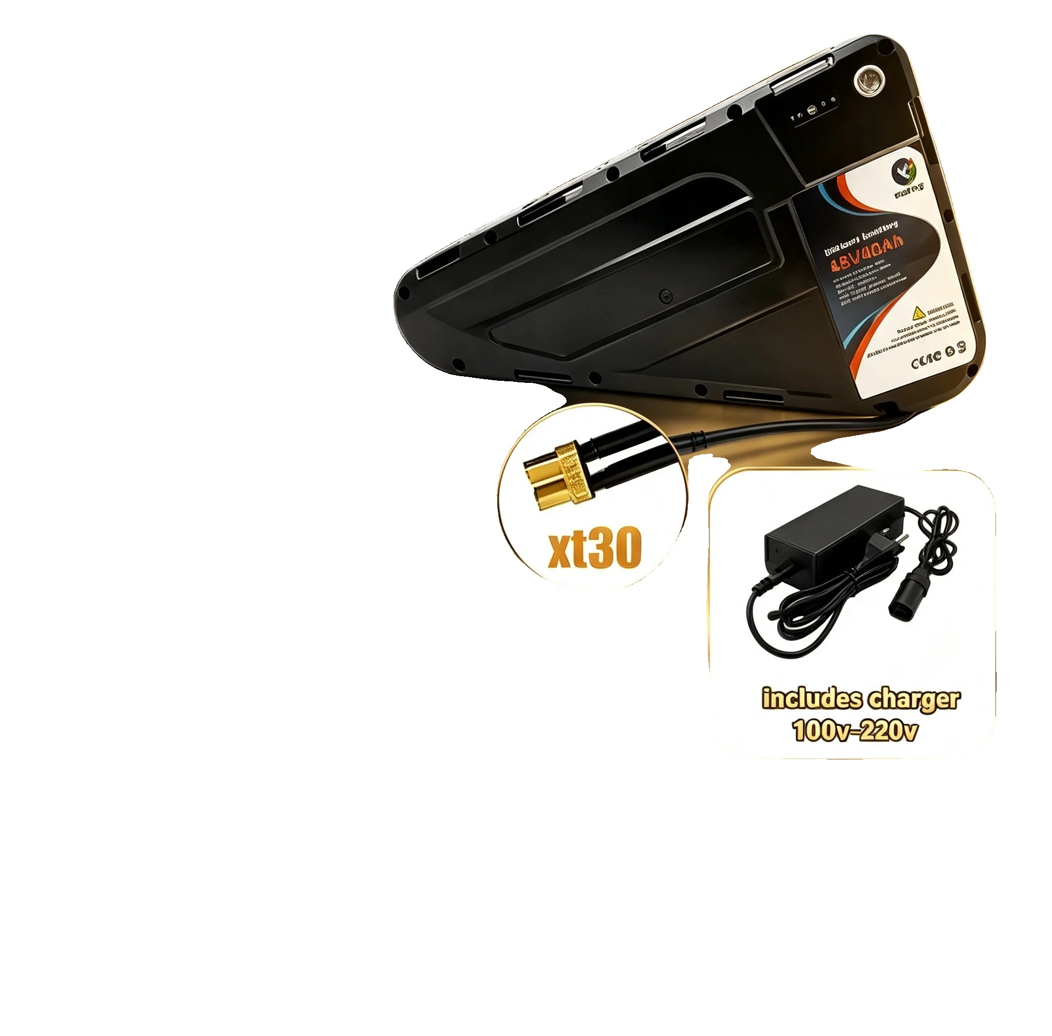 Lithium-ionen-ebike-batterie, 48v, 40ah Kapazität, 48v-xt30-40ah