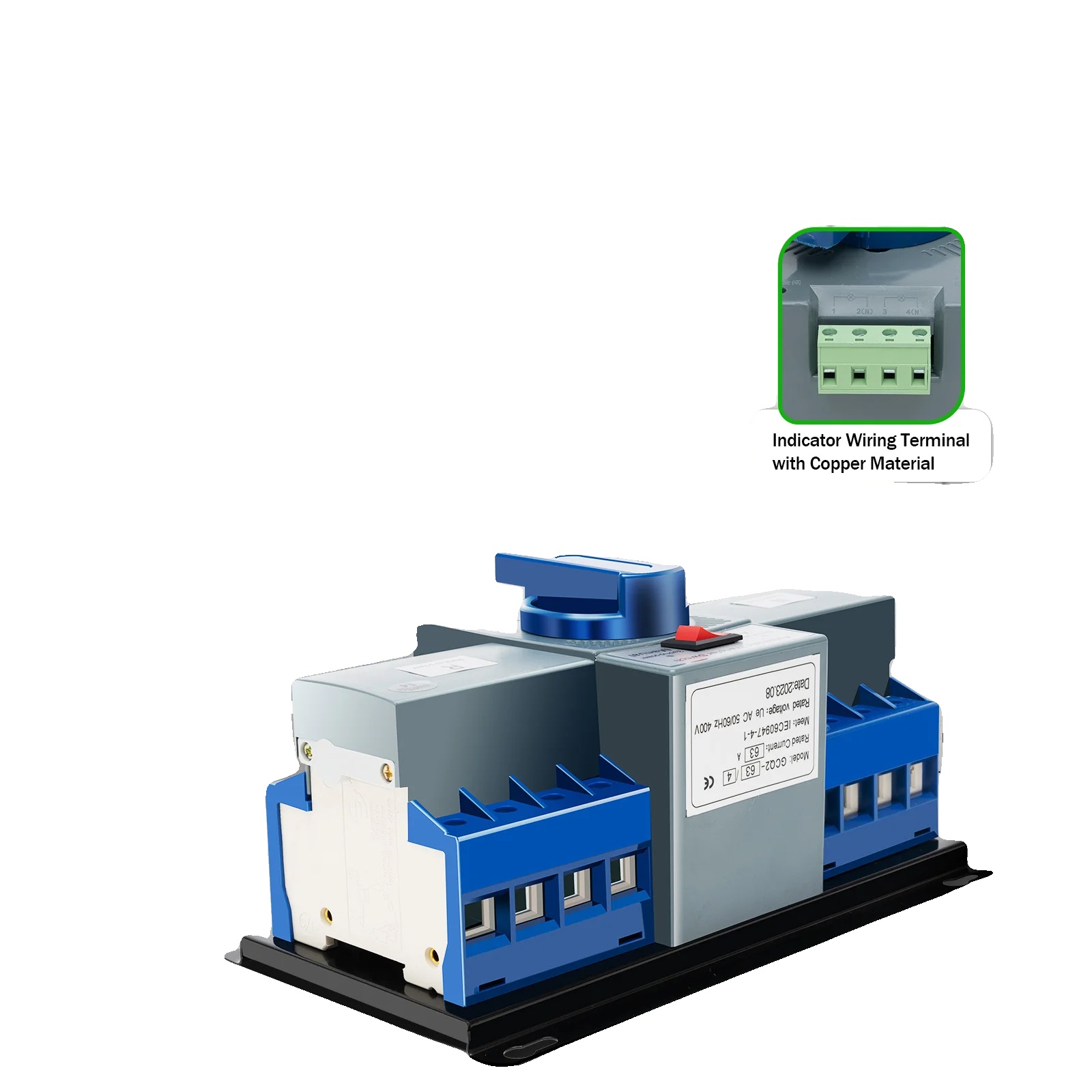 Automatischer Umschalter, Dual-power-betrieb, Sicherheitsmerkmale, 63a