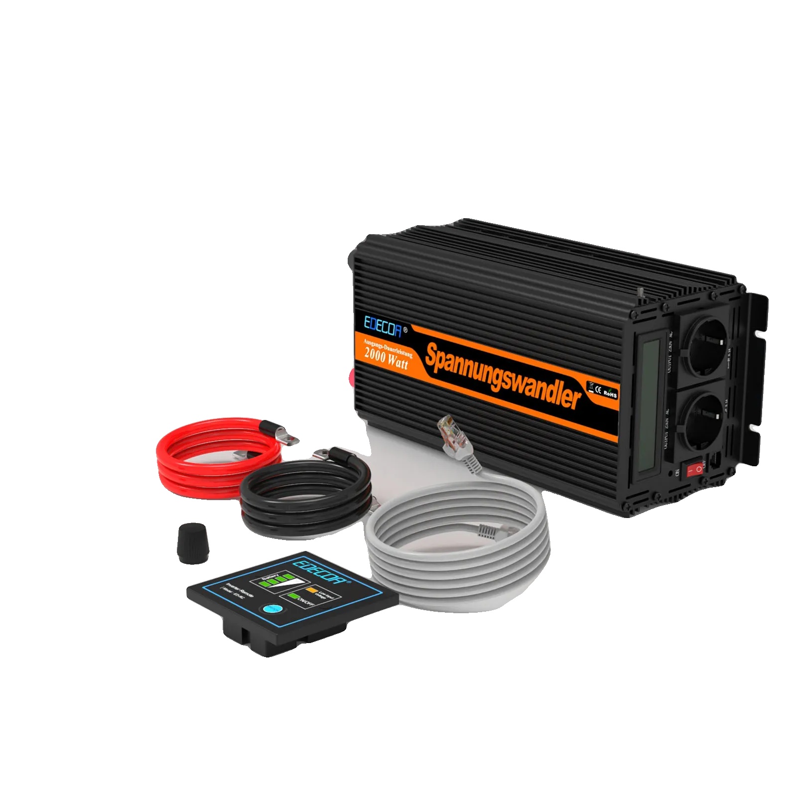Dc-zu-ac-wechselrichter, 2000w Nennleistung, Spitzenleistung 4000w, 2000w, 12v, 220-240v