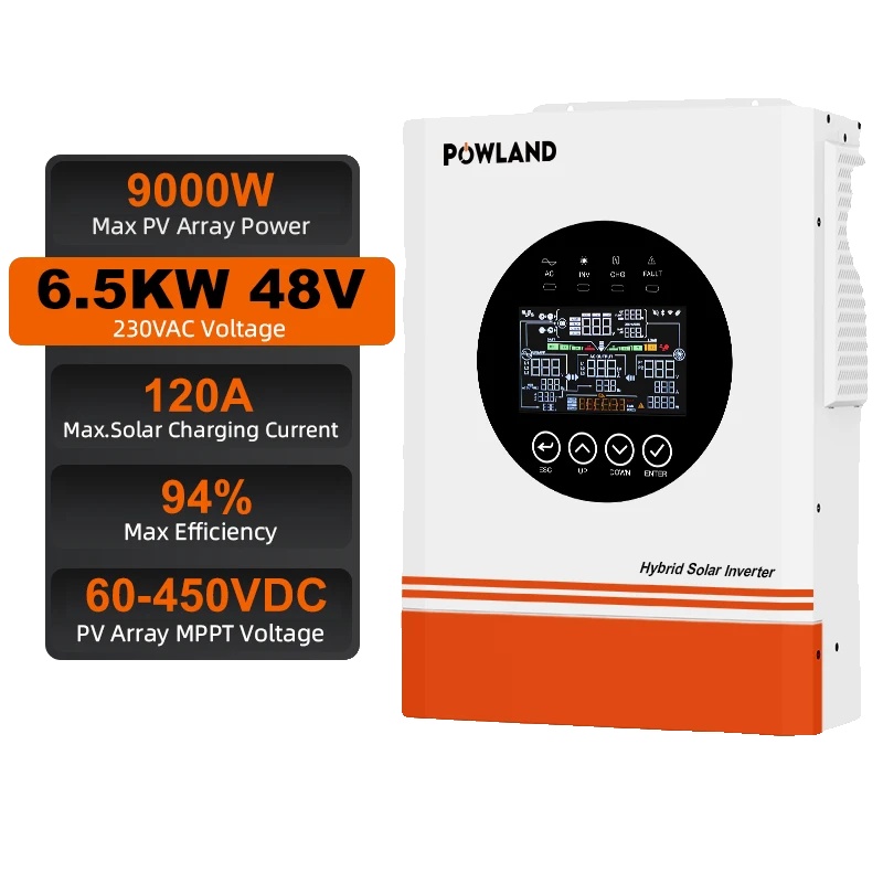 Hybrid-solarwechselrichter, Integrierter Mppt, Duale Ac-ausgänge, Sms 6.5kp Wifi
