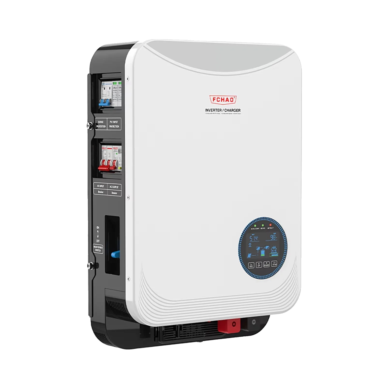 Hybrid-solarwechselrichter, Reine Sinuswelle, Mppt-technologie, 6.2kw-hl-wifi