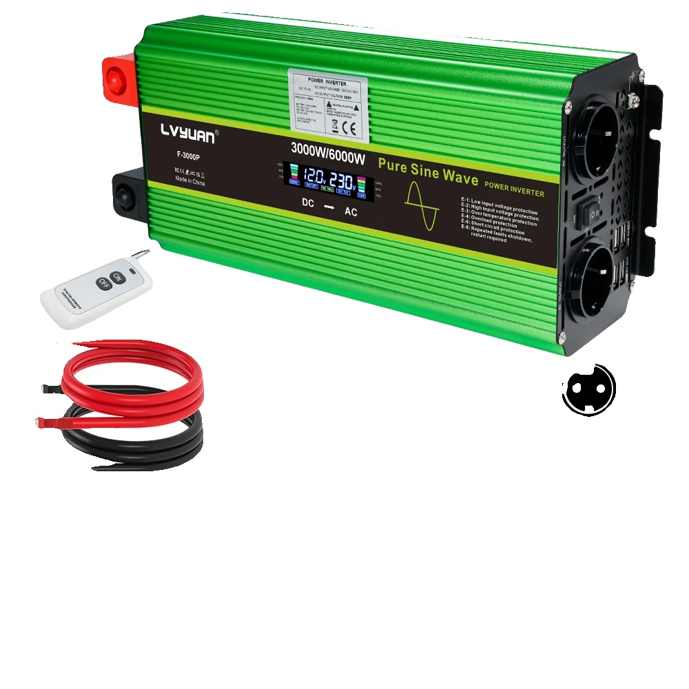 Reiner Sinuswellenwechselrichter, 4000w Leistung, Eu-steckdosenkompatibilität, 12v 6000w Eu