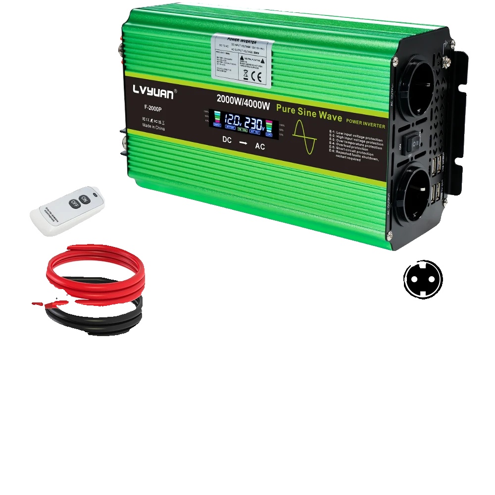 Reiner Sinuswellenwechselrichter, 4000w Leistung, Eu-steckdosenkompatibilität, 12v 4000w Eu