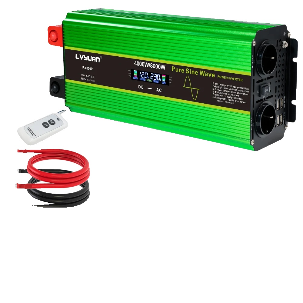 Reiner Sinuswellenwechselrichter, 4000w Leistung, Eu-steckdosenkompatibilität, 12v 8000w Eu
