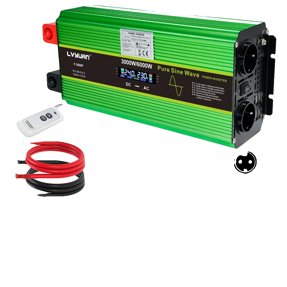 Reiner Sinuswellenwechselrichter, 4000w Leistung, Eu-steckdosenkompatibilität, 24v 6000w Eu