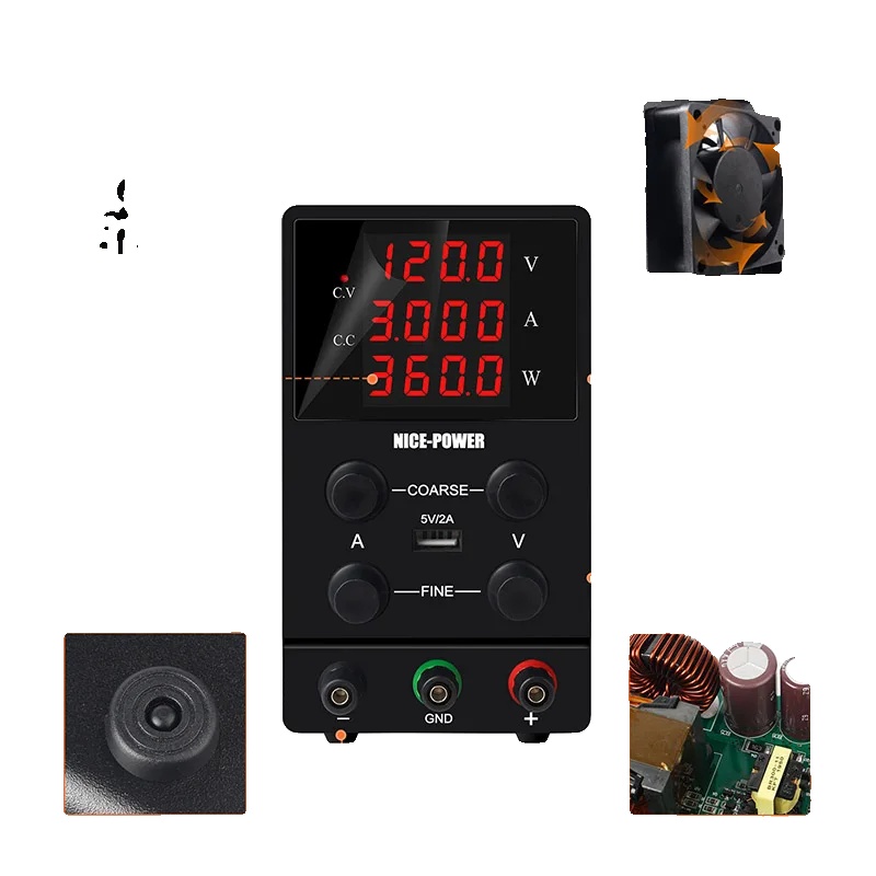 Stromversorgung, Einstellbare Spannung, Hohe Effizienz, 120v 3a