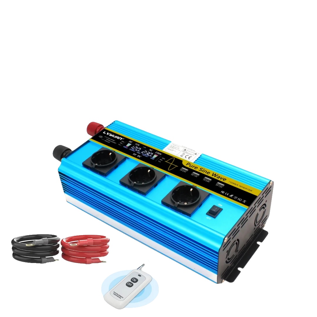 Reiner Sinuswellenwechselrichter, Kompatibilität Mit Europäischen Steckdosen, 12v-220v-6000w