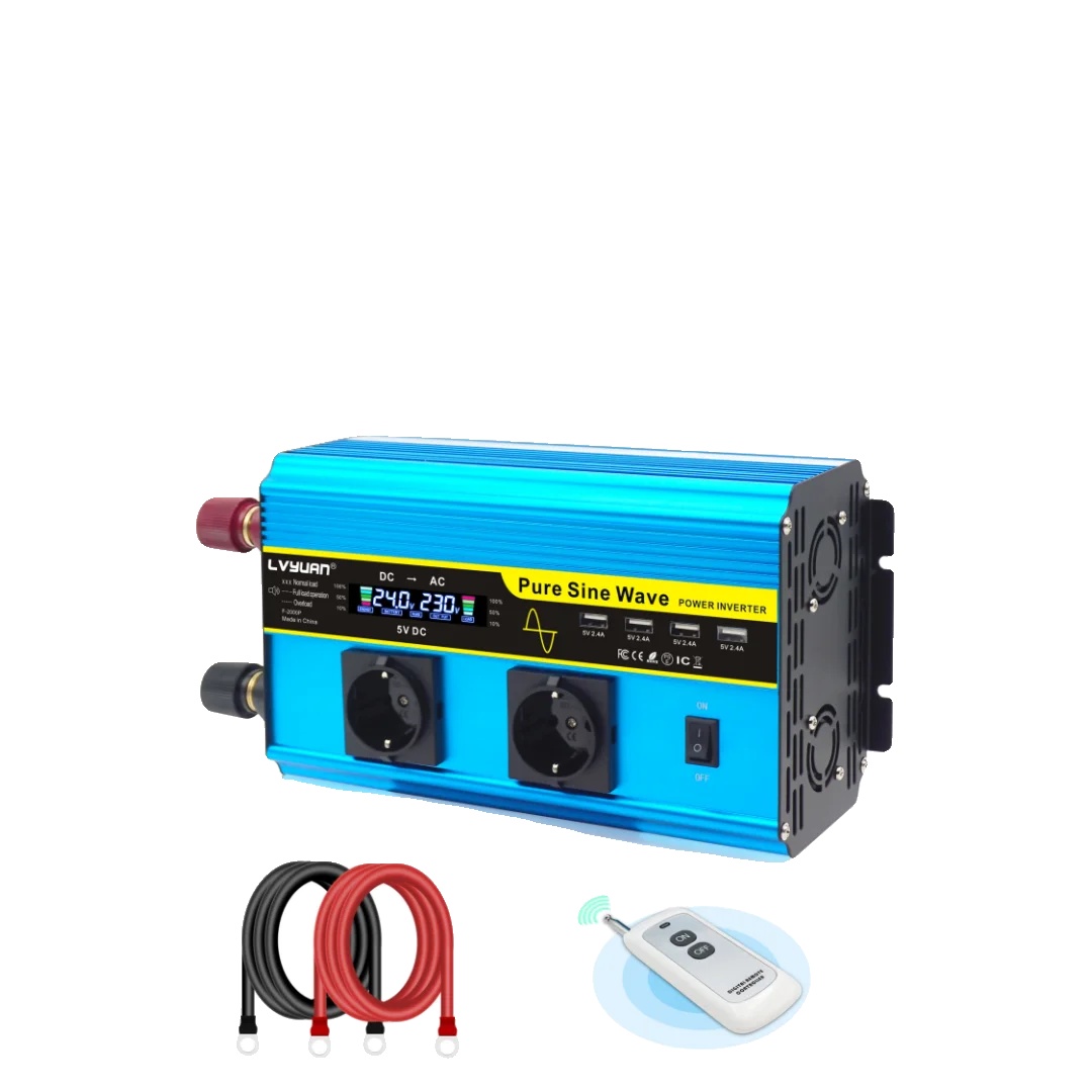 Reiner Sinuswellenwechselrichter, Kompatibilität Mit Europäischen Steckdosen, 24v-220v-4000w