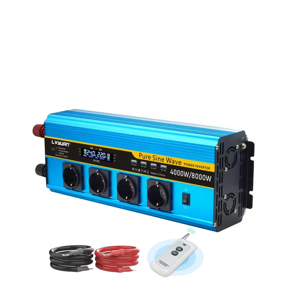 Reiner Sinuswellenwechselrichter, Kompatibilität Mit Europäischen Steckdosen, 24v-220v-8000w