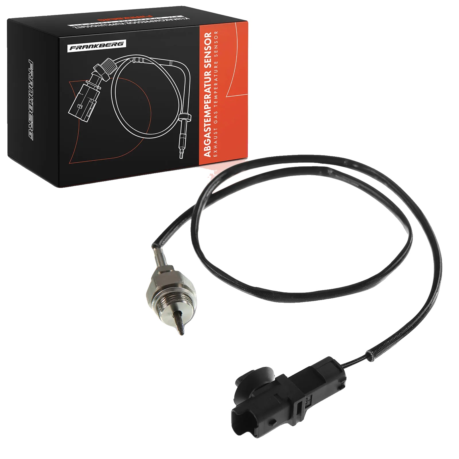 Temperatursensor, Kabellänge 850 Mm, Gewindegröße M12x1,25, 2 Anschlusskontakte, Schwarze Anschlussfarbe, Schlüsselgröße 14