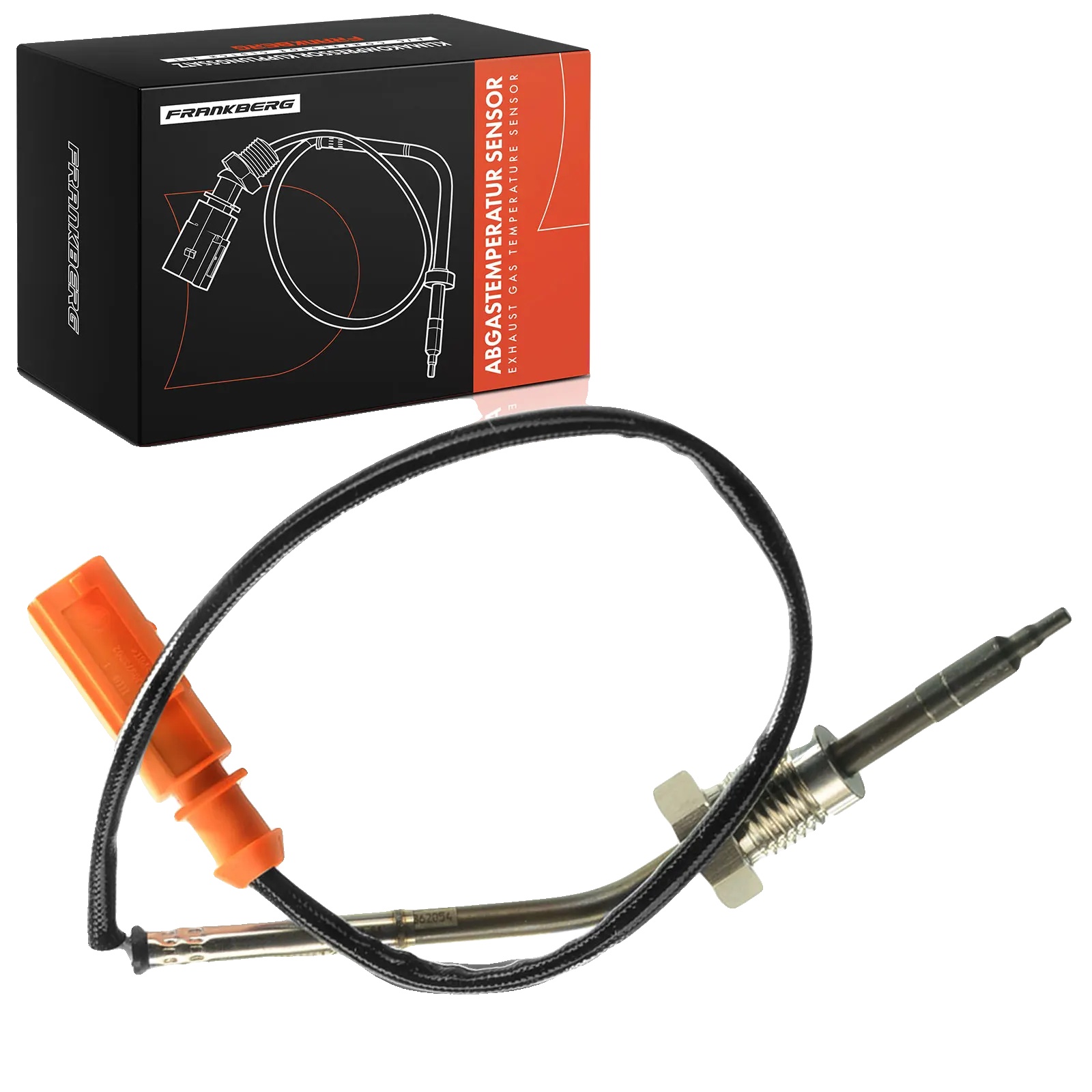 Temperatursensor, Gewindegröße M14x1,5, Kabellänge 405 Mm, 2 Anschlusskontakte, Orangefarbener Anschluss, Schlüsselgröße 17