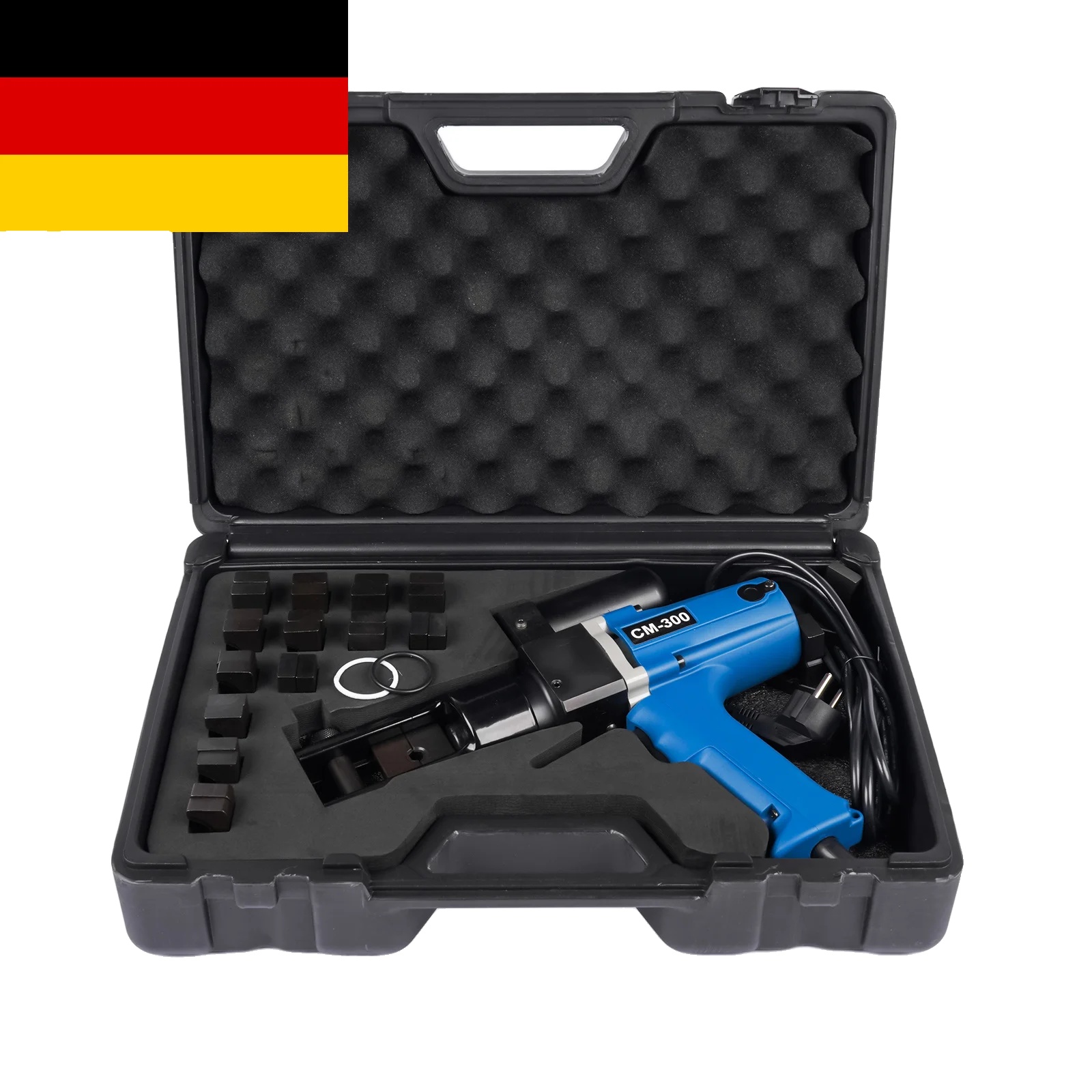 Elektrisches Hydraulisches Crimpwerkzeug, Crimpkraft 120kn, Betriebsspannung 220v, Kompatible Drahtgrößen 4-300mm², Einschließlich 15 Matrizen,