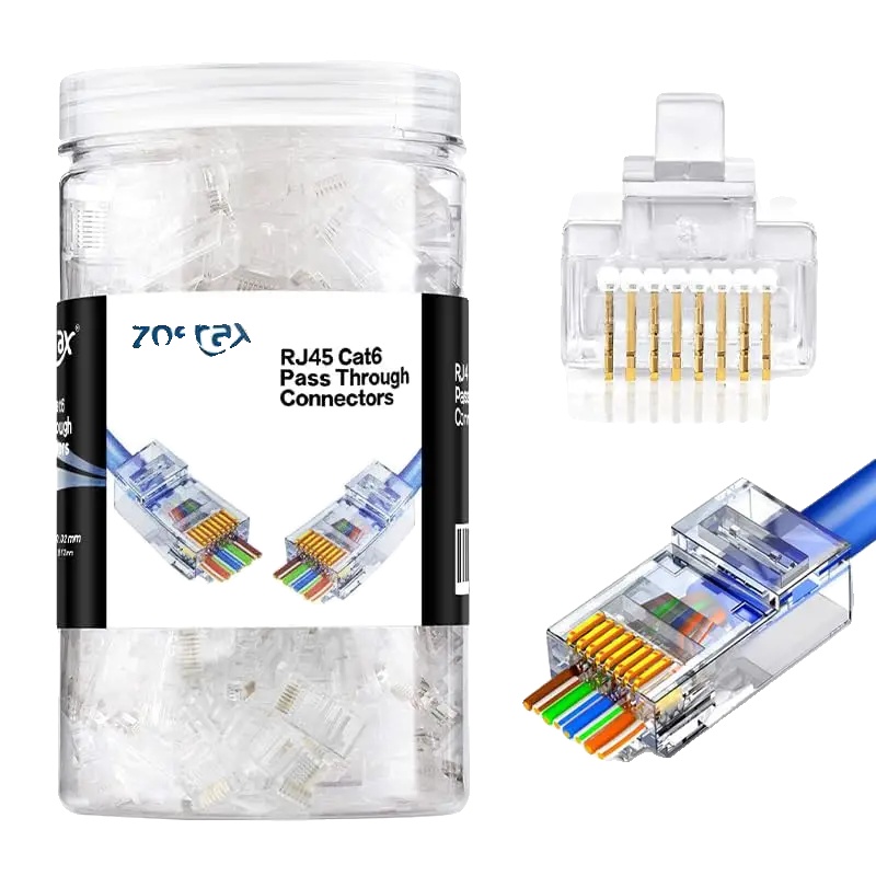 Rj45 Durchgangsstecker, Verbesserte Abschluss, Gigabit Ethernet-kompatibel, Transparent