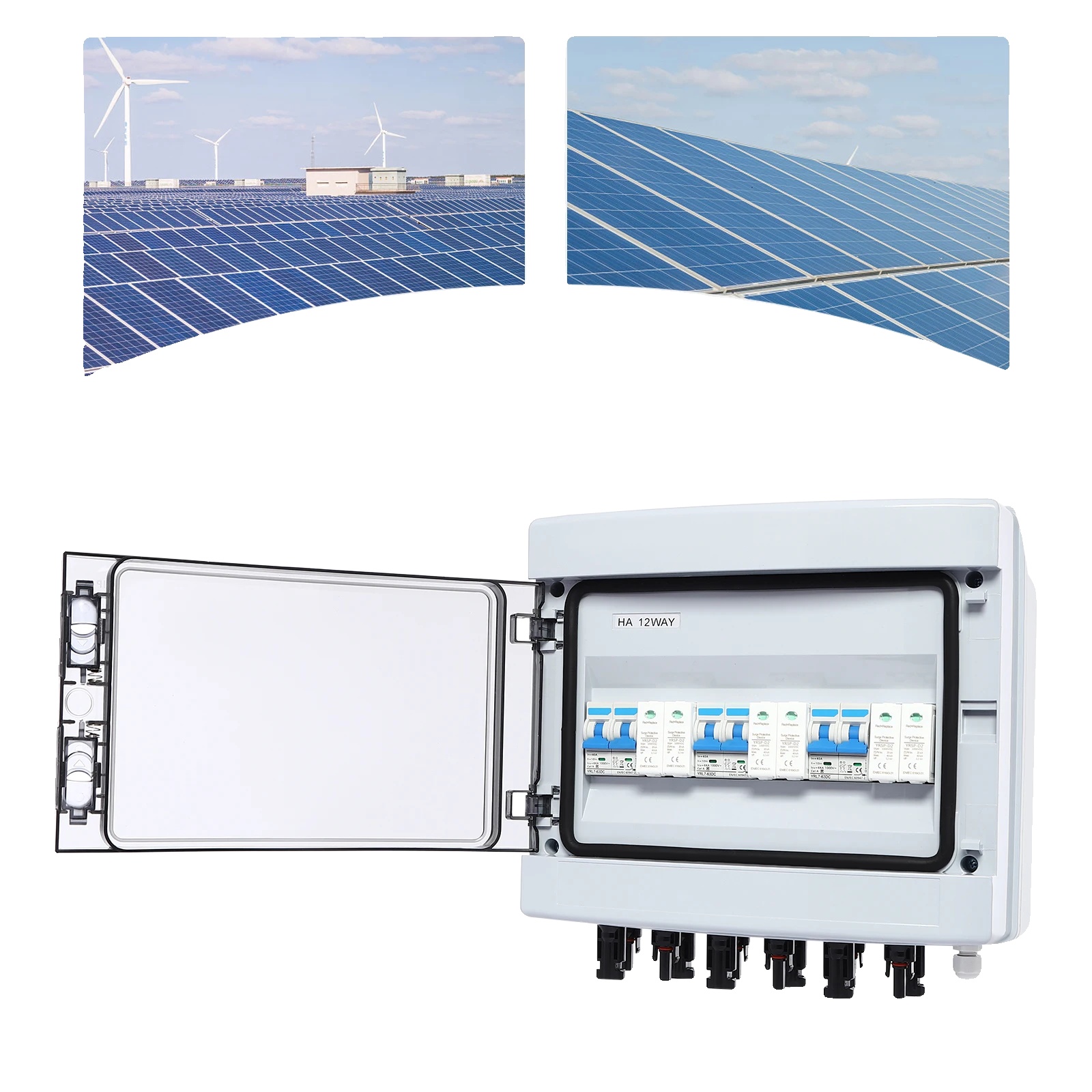 Solar Kombinationsbox, 40 A Maximale Stromausgabe, Schutzart Ip65, Schlagfestigkeit Ik10, Produktgröße 29,5 X 14 X 25,5 Cm, Anwendbares Kabel 4-16 Mm²