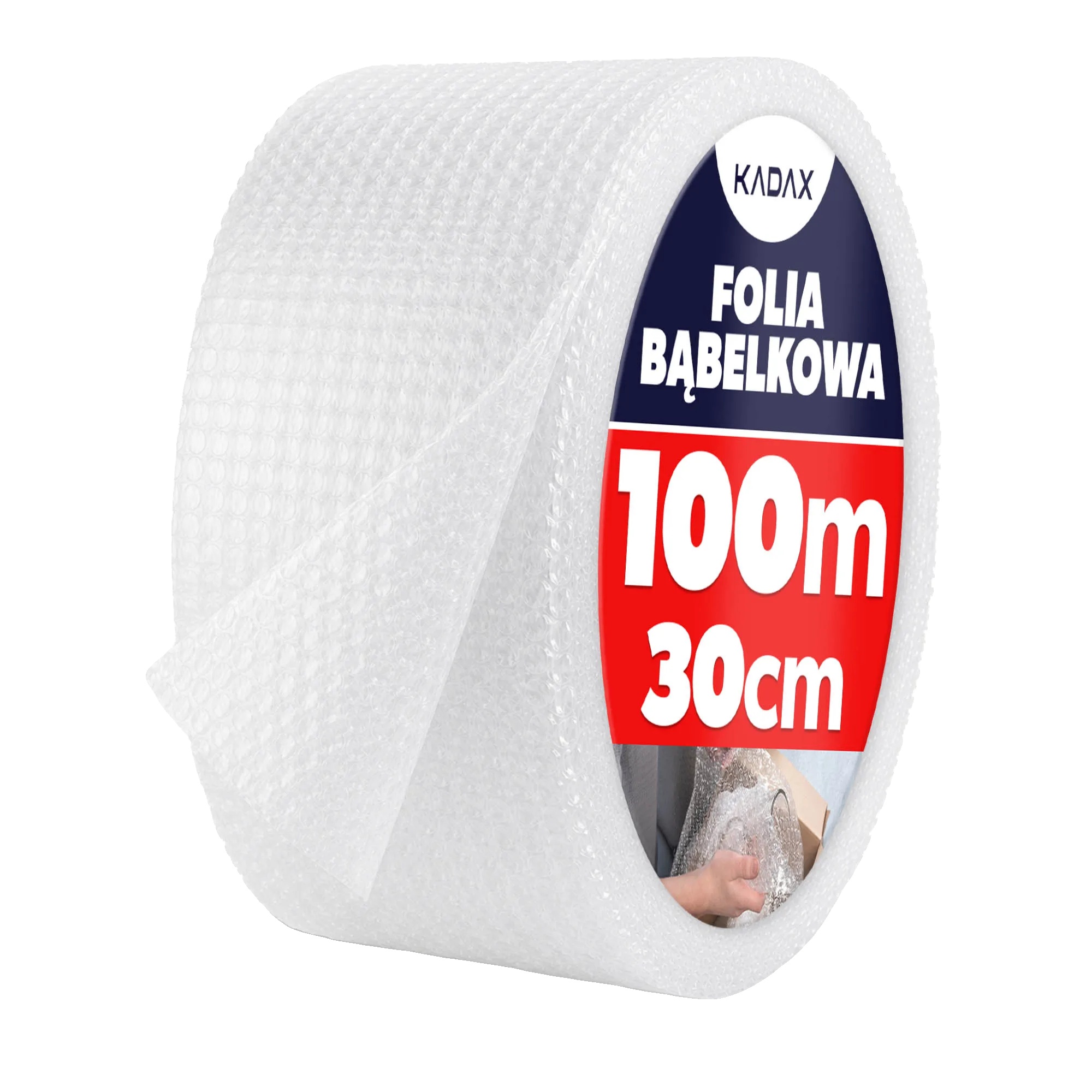Luftpolsterfolie, 100m Länge, 30cm Breite, Transparent