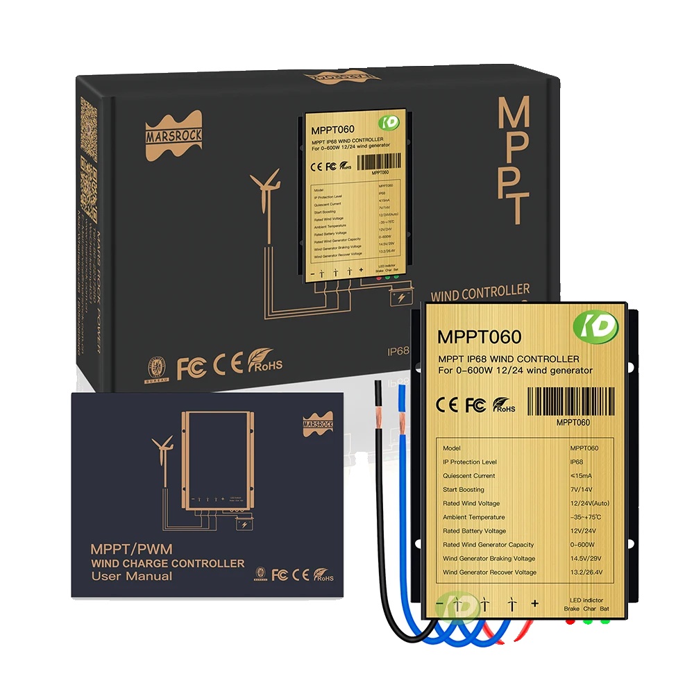 Windregler, 33,33a Maximale Stromstärke, Wasserdichtes Design, Mppt 600w, Auto 12v 24v