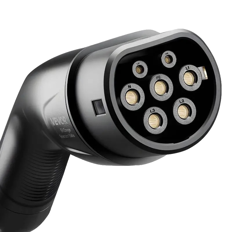 Ev-ladekabel, Kompatibel Mit Typ 2-ladegeräten, Ip65-schutz, Schwarz