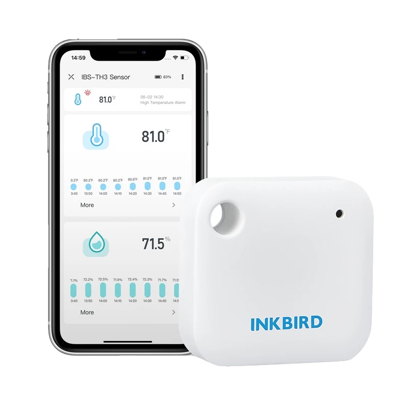 Temperatur- Und Feuchtigkeitssensor, Wi-fi-konnektivität, Kompaktes Design, Wifi Ibs-th3