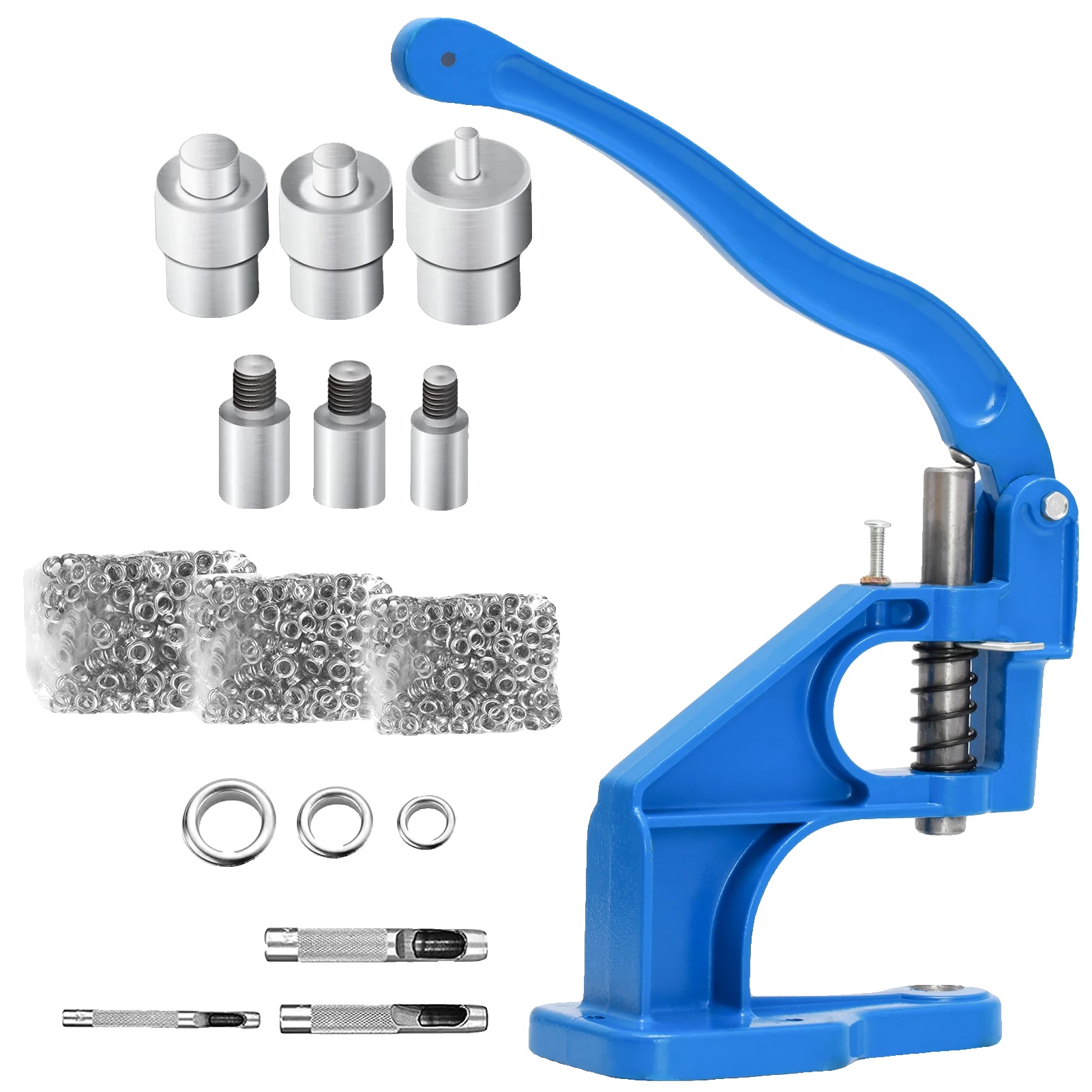 Ösenmaschine Handpressen-kit, Ösenpresse Mit 3 Stempeln Und 1500 Ösen, Hochpräzises Lochwerkzeug
