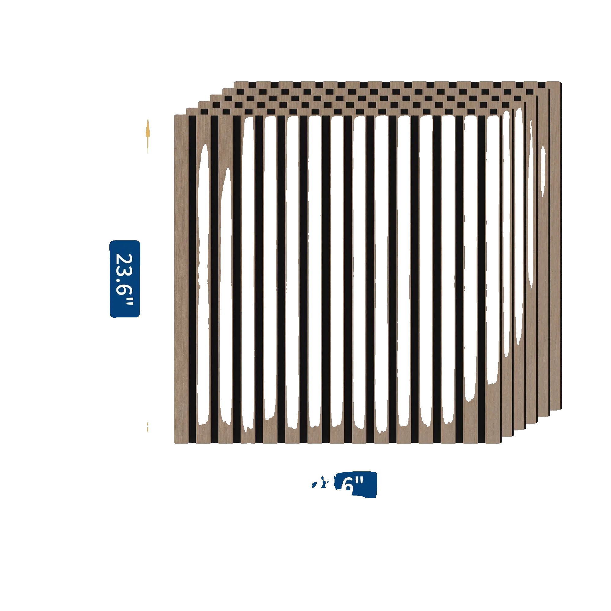 Akustikpaneele, Premium Schallabsorption, Einfache Installation, 6stück - 12mm Dicke