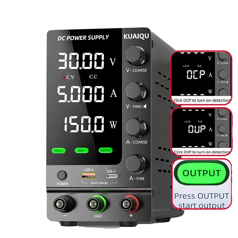 Einstellbares Gleichstromnetzteil, Variable Ausgangsspannung, Geregeltes Tischnetzteil, Upgrade 30v5a, Ac 220v-f