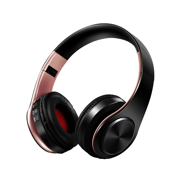 Headset, Drahtlose Verbindung, Lange Akkulaufzeit, Schwarze Roségold
