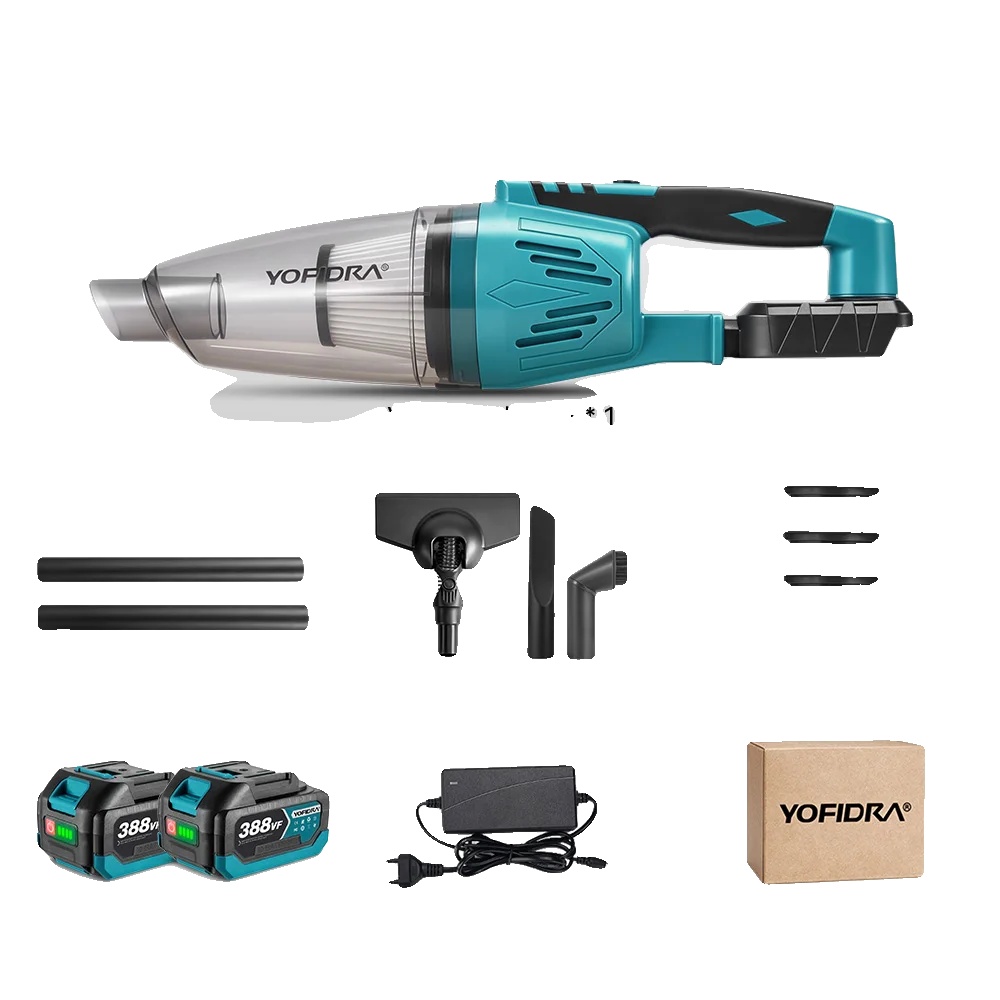 Elektrischer Staubsauger, 4-in-1 Vielseitigkeit, Starke Saugkraft, 2xbatterie Set