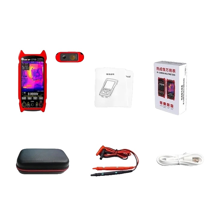 Wärmebildkamera, 256 X 192 Auflösung, Multimeter Mit Doppelter Funktionalität, Et15s Und Makroobjektiv