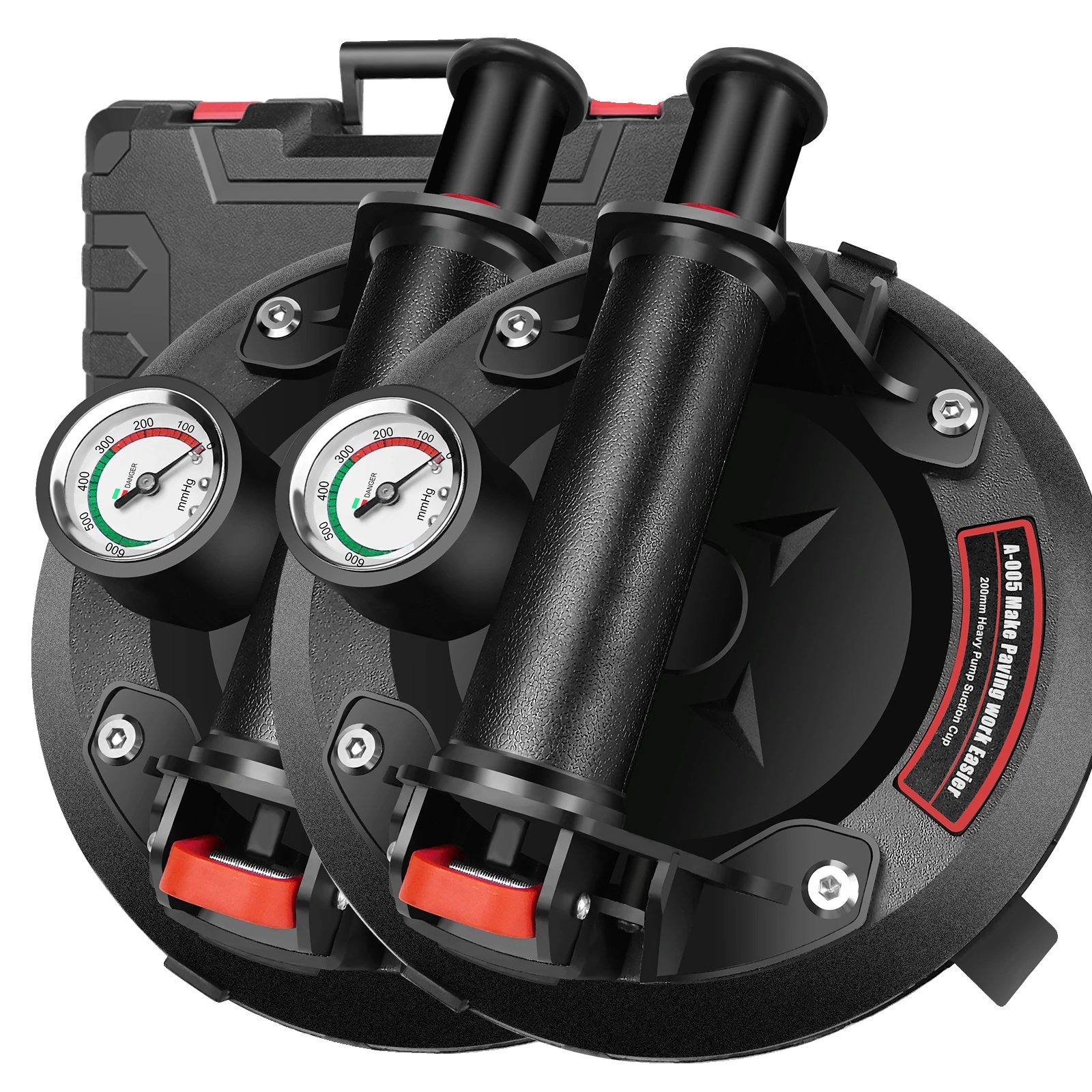 Glasheber, 300 Kg Tragfähigkeit, Ergonomischer Griff, 2x8 Zoll Schwerer Handglasheber