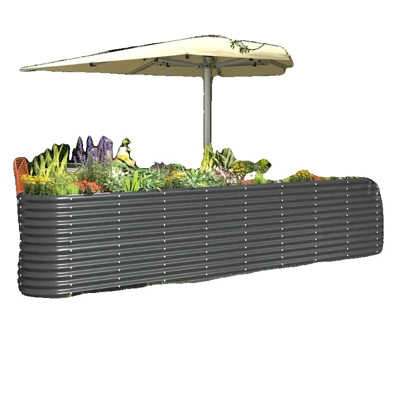 Gartenbeet, Verzinkter Stahl, 120 Cm X 60 Cm X 30 Cm, Geeignet Zum Pflanzen Von Blumen Und Gemüse, Wetterfest, Ungiftig