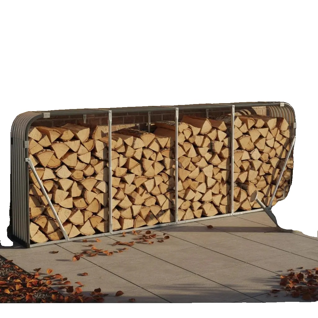 Brennholzhalter, Langlebender Verzinkter Stahl, Effiziente Holzlagerung, Anthrazit