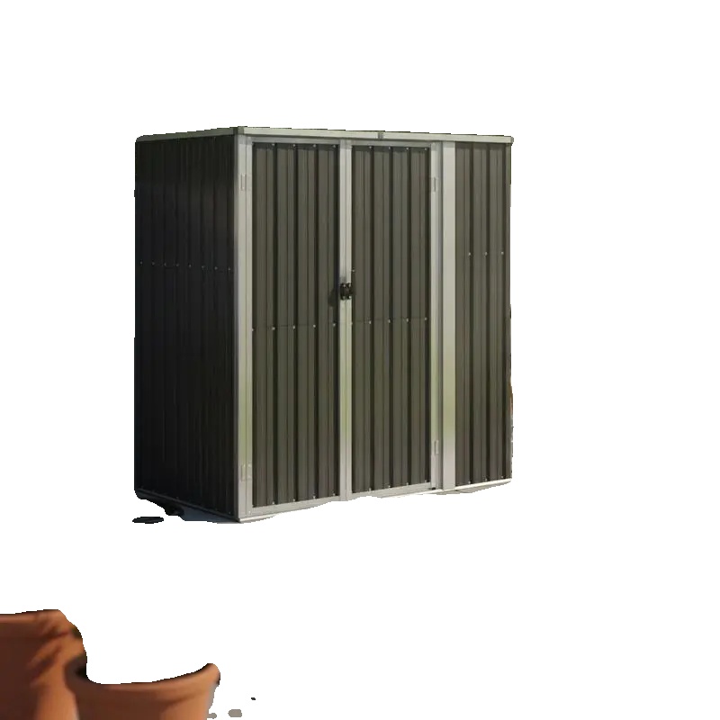 Gartenwerkzeugschuppen, Langlebiger Verzinkter Stahl, Geneigtes Dachdesign, Anthrazit
