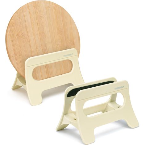 2er-set Schneidebretthalter, Schneidebrett-organizer, Schneidebrettständer, Schneidebretthalter Für Tisch, Schrank, Topfdeckel, Beige