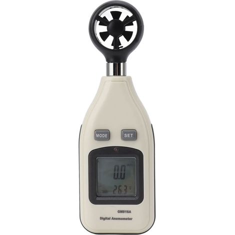 Debuns Digitales Anemometer Mit Lcd-bildschirm, Windgeschwindigkeits- Und Temperaturanzeige, Tragbares Messgerät Für Segeln, Surfen, Fotografieren Und Drohnen