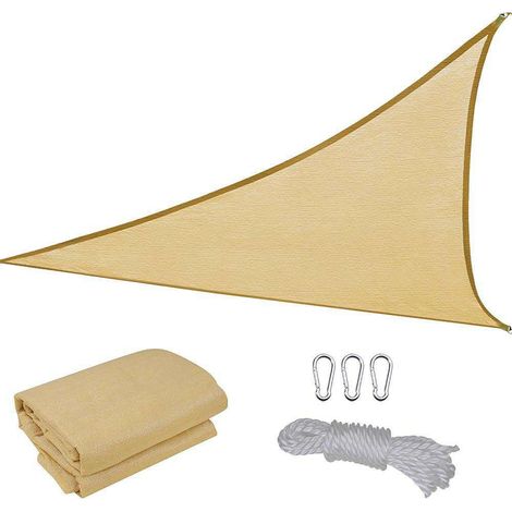 Dreieckiger Sonnenschirm 4x4x4m, Uv-beständig Und Atmungsaktiv, Ideal Für Terrasse, Garten, Hof Oder Strand.