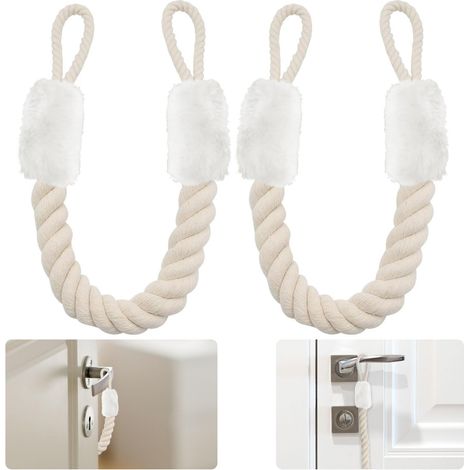 Einklemmschutz-türkordel (2 Stück), 60 Cm Türstopper, Türgriffe, Türkordeln, Kindersicherungskordeln, Türsicherungen