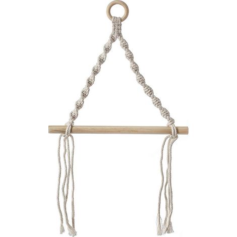 Großer, Wandmontierter Toilettenpapierhalter Aus Handgeflochtenem Seil (40 X 55 Cm). Badezimmerdekoration Im Bohème-stil. Handtuch- Und Taschentuchhalter Aus Holz Und Seil. Geeignet Für Bad Und Küche.
