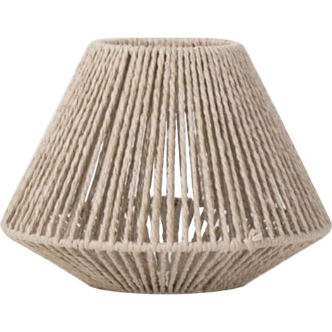 Handgewebter Lampenschirm, Lampenschirm Aus Rattanimitat, Umweltfreundlicher Lampenschirm Aus Papierseil, Dekorativer Lampenschirm Für Das Wohnzimmer, Lampenschirm Im Südostasiatischen Stil (beige)