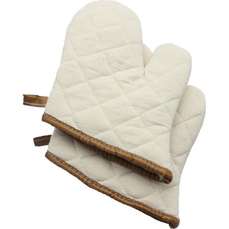 Hitzebeständige Küchenhandschuhe Aus Baumwolle (2er-pack), Dick Und Hitzebeständig, Für Mikrowelle Und Backen.