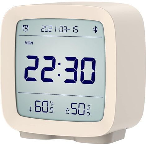Intelligenter Digitaler Bluetooth-wecker – Mehrere Alarme, Temperatur- Und Luftfeuchtigkeitsanzeige, Batteriebetrieb, Einstellungen Per App