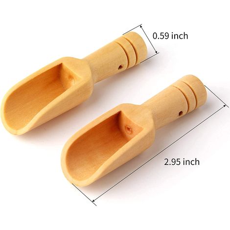 Mini-holzlöffel, Mini-bambuslöffel Für Badesalz, Teelöffel, Wäschelöffel, Holz-bonbonlöffel – 12 Stück