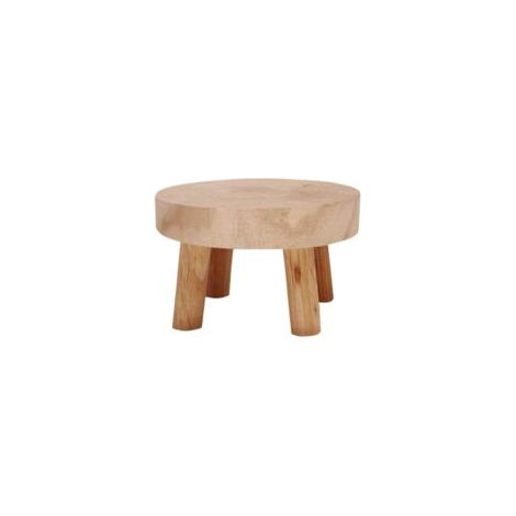Pflanzenhocker Aus Holz – Dekorativer Pflanzenständer Aus Massivholz, Elegantes Rundes Design, Natürliche Oberfläche, Stabiler Standfuß. Ideal Für Den Innenbereich, Wohnzimmer, Schlafzimmer, Nachttisc
