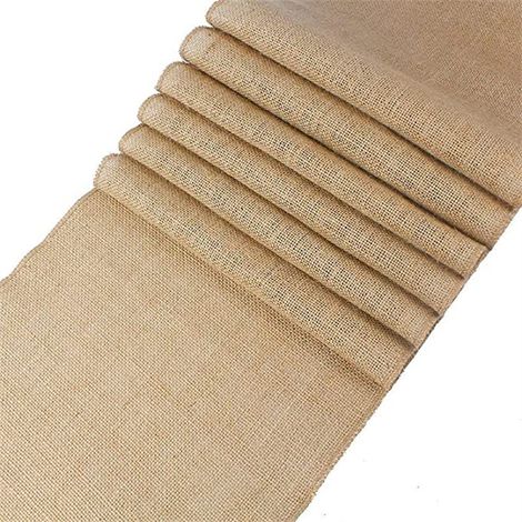 Set Aus 3 Tischläufern Aus Naturjute, 30 X 274 Cm (12 X 108 Zoll) – Rustikale, Dicke Tischdekoration Aus Leinen Für Hochzeiten Und Feiern
